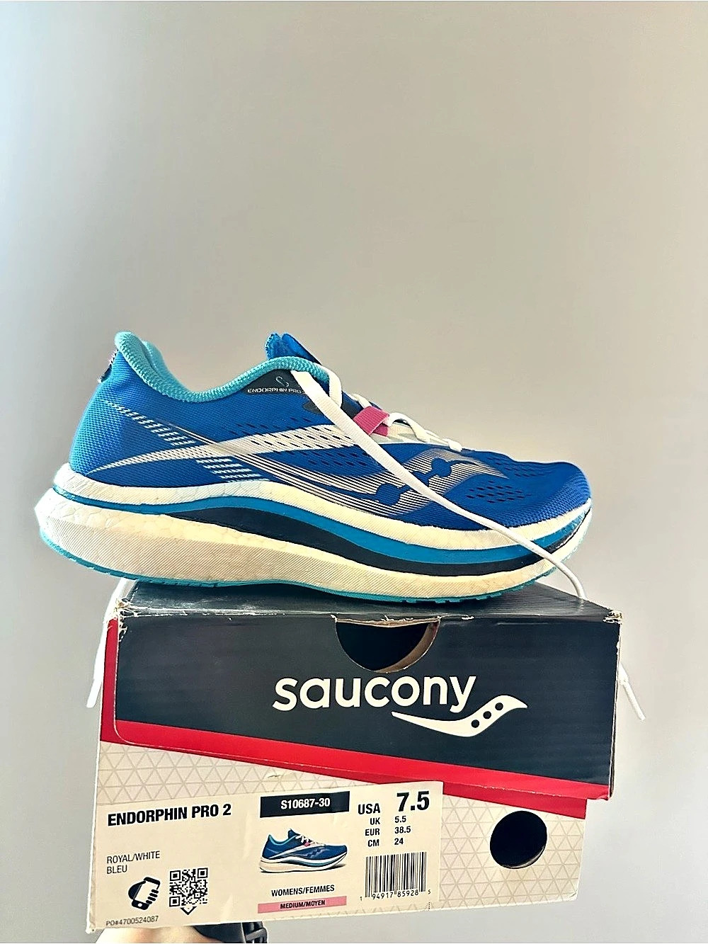 Saucony Endorphin Pro 2 Women's Blue & White US 7.5